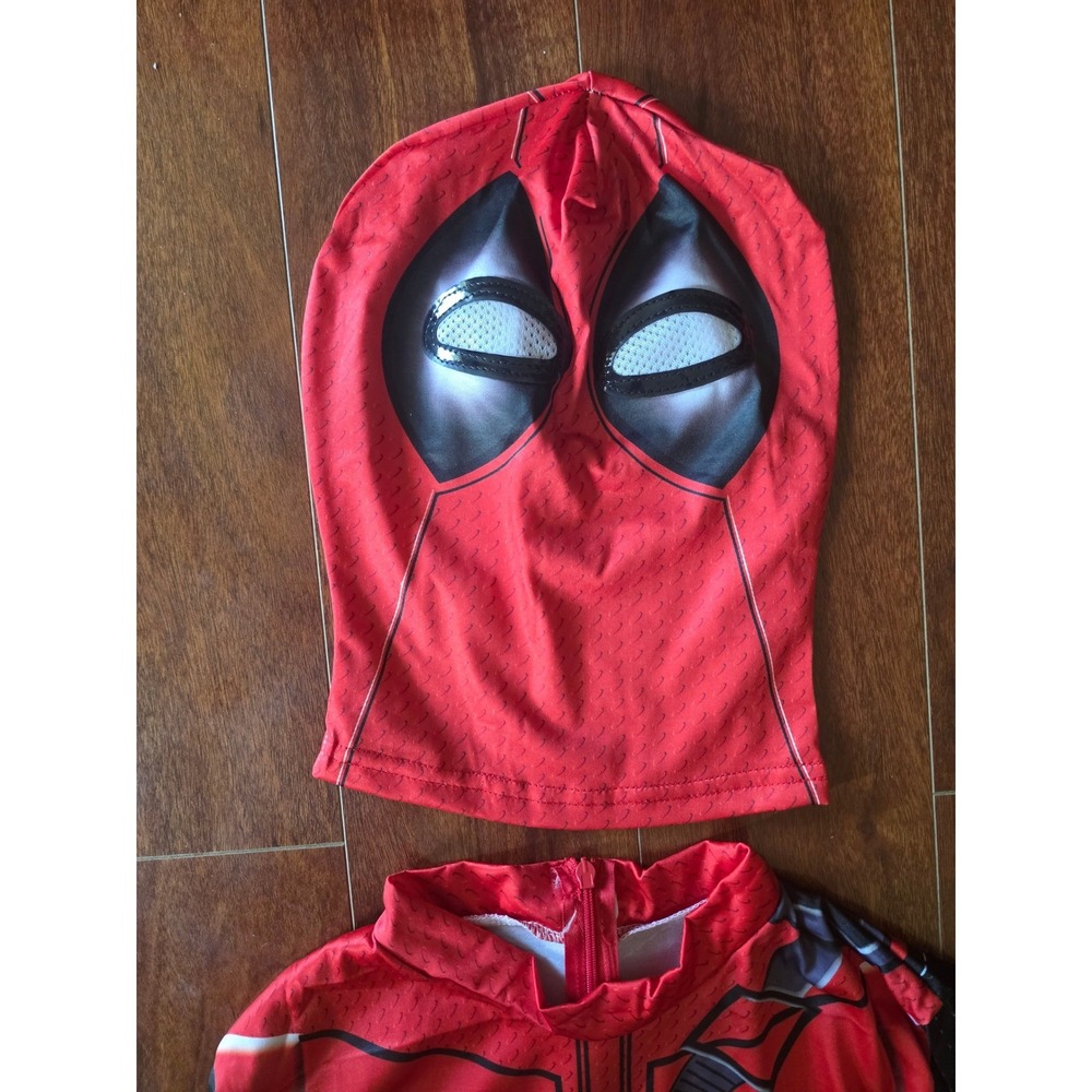 Kids Costume 3D Print Superhero Bodysuit Mask Gloves Large - Picture 4 of 6
